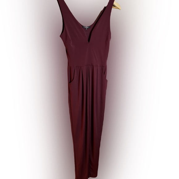 Burgundy Ambiance Romper - Picture 1 of 5